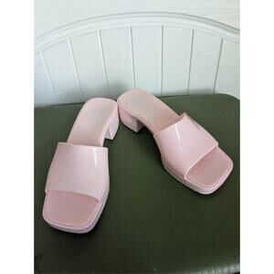 Mad Love Light Pink Jelly Heels